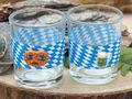 Teelichtgläser oder Teelichthalter mit bayrischer Raute für Ihre bayerische Party Oktoberfest 3