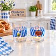 Oktoberfest Deko Teelichtgläser Windlichter mit Raute Blau, Bier und Brezel - für Hotel, Restaurant, Zelt 3