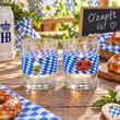 Tischdeko Oktoberfest Bayern - 2 Windlichter aus Glas Blau Weiß Party Deko 5