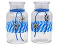 Vasen Oktoberfest Edelweiß Bayrisch Blau Tischdeko Deko Party Geburtstag 2 Stück 1