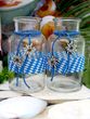 Vasen Oktoberfest Edelweiß Bayrisch Blau Tischdeko Deko Party Geburtstag 2 Stück 2