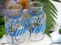 Vasen Oktoberfest Edelweiß Bayrisch Blau Tischdeko Deko Party Geburtstag 2 Stück 3