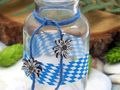Vasen Oktoberfest Edelweiß Bayrisch Blau Tischdeko Deko Party Geburtstag 2 Stück 4