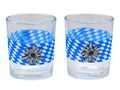 Teelichthalter Oktoberfest Edelweiß Bayrisch Raute Tischdeko Teelichtgläser Deko Party Geburtstag 2 Stück 1