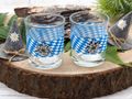 Teelichthalter Oktoberfest Edelweiß Bayrisch Raute Tischdeko Teelichtgläser Deko Party Geburtstag 2 Stück 3