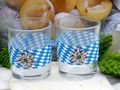 Teelichthalter Oktoberfest Edelweiß Bayrisch Raute Tischdeko Teelichtgläser Deko Party Geburtstag 2 Stück 2