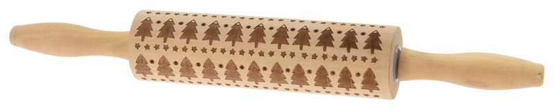 Teigroller Nudelholz Weihnachten Weihnachtsmotive Tannenbaum Rentier Küche Backen Deko 