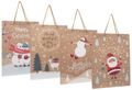 Weihnachtstragetaschen aus Kraftpapier mit Weihnachtsmotiven bedruckt 1