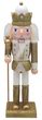 Weihnachtsdeko Figur Nussknacker Figur Weiß Gold Holz 25cm Holzfigur Weihnachten Deko  4