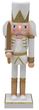 Nussknacker Weiß Gold Holz 25cm Weihnachtsdeko Weihnachten Deko Figur 2