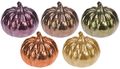 Deko Figur Kürbis Metallic Herbstdeko Herbst Tischdeko Keramik 17cm Groß 1