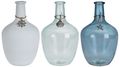 Blumenvase Blau Weiß Ballovase Maritime Deko Tischdekoration Glasvase Vase 26cm 1