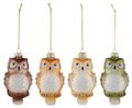 Christbaumschmuck Eule Glas 12cm Weihnachtsbaumschmuck Anhänger Christbaumkugeln 1