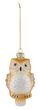 Eule Creme aus Glas als Weihnachtsbaumanhänger Christbaumschmuck Weihnachtsbaumschmuck Christbaumkugeln 3