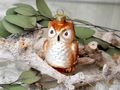 Christbaumschmuck Eule Orange Weihnachtsbaumschmuck aus Glas Weihnachtsbaumkugel 8