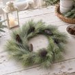 Tannenkranz mit Zapfen & Frost Effekt – künstlicher Türkranz für Weihnachten 2