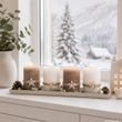 Adventskerzen, Kerzen 9cm H, Brenndauer ± 27h, tropffrei, selbstverlöschend  2