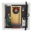 Geldgeschenk Verpackung Weihnachten Winter gelbe Tür Schlitten Tannenbaum LED XMAS Geschenk 1