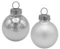 24 Weihnachtskugeln Christbaumschmuck Silber Matt und Glänzend für den Weihnachtsbaum 1