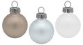 24 Christbaumschmuck Weihnachtskugeln Glas Weihnachtsdeko Weihnachtsbaum Weiß Blau Taupe Mix 1