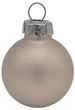 24 Weihnachtskugeln aus Glas in Taupe Blaugrau und Weiß als Anhänger für Ihren Weihnachtsbaum 4