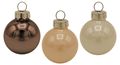 Weihnachtskugeln aus Glas in Braun und Gold als Christbaumschmuck 24 Stück 1