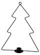 Spitzkerzenhalter Stabkerzenhalter Tannenbaum Schwarz Kerzenständer Weihnachtsdeko Winterdeko Hängedeko 31 cm 1