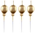 Geburtstagskerze Kerzen Gold Metallic Luftballon Ballonkerze Tortendeko 4 Stück 1