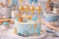 4 Tortenkerzen Luftballon Gold Metallic – Geburtstagskerzen für Torten Kuchen Cupcakes – Party Kerzen mit Piekser 2