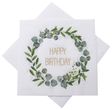 Geburtstagsservietten Eukalyptus Botanical Stil Happy Birthday Servietten Tischdeko  1