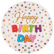 Tischdeko Geburtstag Happy Birthday Bunt Pappteller Einweggeschirr Party 2