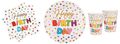 Geburtstag Tischdeko Bunt Pappteller Pappbecher Partygeschirr 40 teiliges Set 5