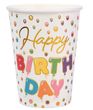 Tischdeko Geburtstag Bunt Happy Birthday Pappbecher Partygeschirr 3