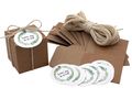 Gastgeschenk Box Kraft mit Anhänger 