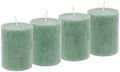 4 Rustic Stumpenkerzen Grün Salbei Tischdeko Partydeko Adventskranz Ø 6cm H 8cm 1