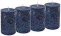 4 Stumpenkerzen Dunkelblau für Geburtstag Kommunion Konfirmation Hochzeit Adventskranz als Tischdeko  1