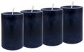 4 Stumpenkerzen Kerzen Dunkelblau Blau Tischdeko Adventskranz 9cm hoch Ø 6cm 1