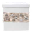 Briefbox Kartenbox Weiß Netzband Fische Kommunion Konfirmation 20x20x20cm 2