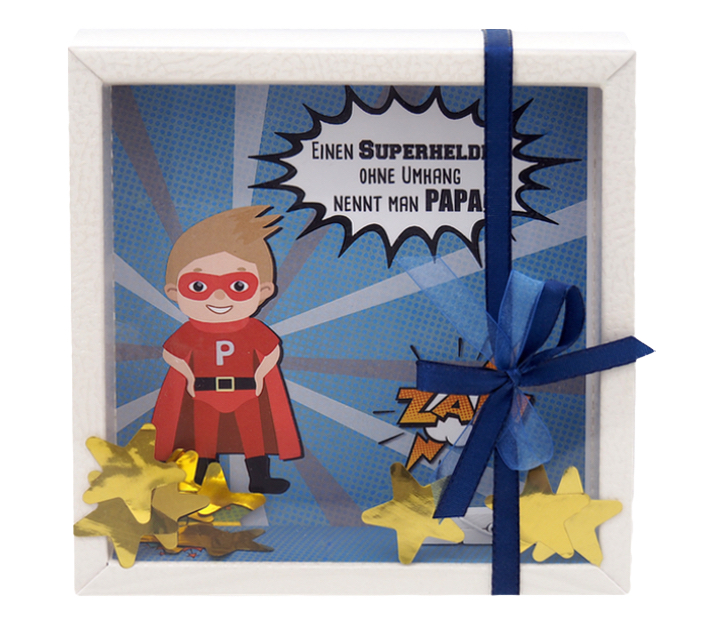 Geldgeschenk Superheld Papa Blonde Haare Geschenkidee Männer Vatertag Geburtstag