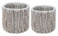 Teelichthalter Windlicht Kerzenglas Seegras im 2er Set als Maritim Deko 1