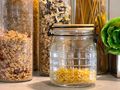 Vorratsglas mit Holzdeckel und Metallverschluss zur Aufbewahrung Hochzeit Candy Bar luftdicht 2