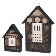 Insektenhaus aus Holz in Schwarz zwei Größen als Insektenhotel und Nistkasten im Garten 1