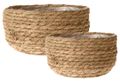 Korb Seegras Natur Aufbewahrungskorb Pflanzkorb Blumenkorb Flechtkorb 2er Set 1