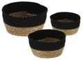 Flechtkorb Seegras Natur Schwarz in drei Größen erhältlich 1