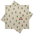 Servietten Weihnachten Recycelt Weihnachtsbaum Auto Natur 33 x 33 cm 20 Stück 1
