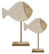Dekofigur Fisch Aufsteller aus Holz für maritime Dekorationen und als Centerpiece für Tischdekorationen 2 Größen 1