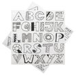 20er Pack Servietten zum Schulanfang ABC Weiß Schwarz als Tischdeko 33 x 33 cm 1