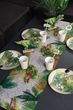 Dinosaurier Tischdeko Set mit Dino Servietten Pappbechern und Papptellern aus Kraft für Kinderpartys 6