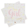 Servietten Tischdeko Geburt Baby Girl Rosa Gold Partydeko 2