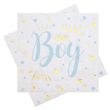 Tischdeko Geburt Baby Boy Blau Gold Party Pappteller Pappbecher Tischläufer Deko 4